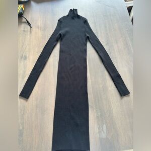 Wolford black fitted long sleeve dress